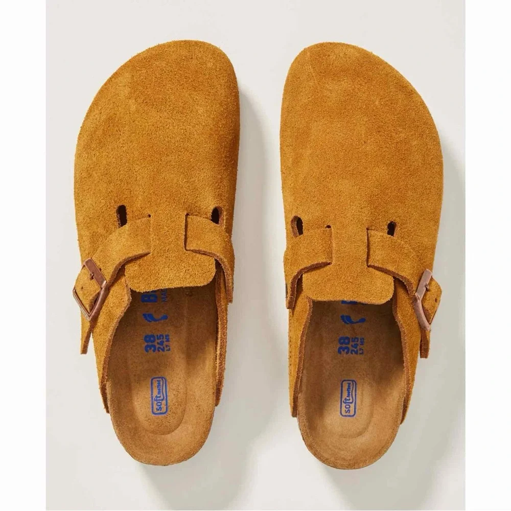 Birkenstock Boston Soft Footbed Clog Suede Shoes Honey Mink EU 36 US 5 5.5 - Picture 5 of 9